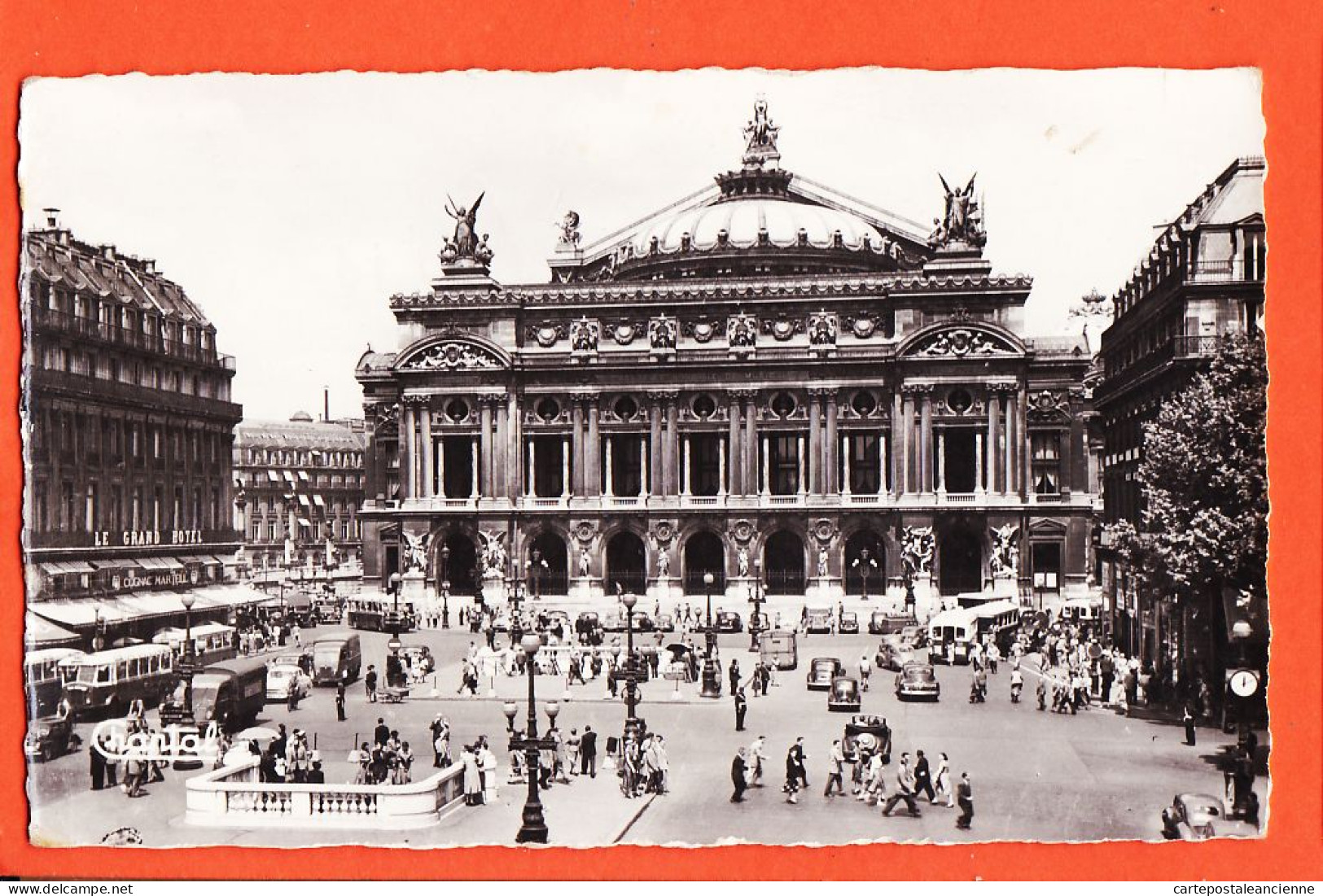 35524 / PARIS Place De L' OPERA Sortie Métro Automobiles 1950s Photo-Bromure 15x10 CHANTAL 30 - Places, Squares