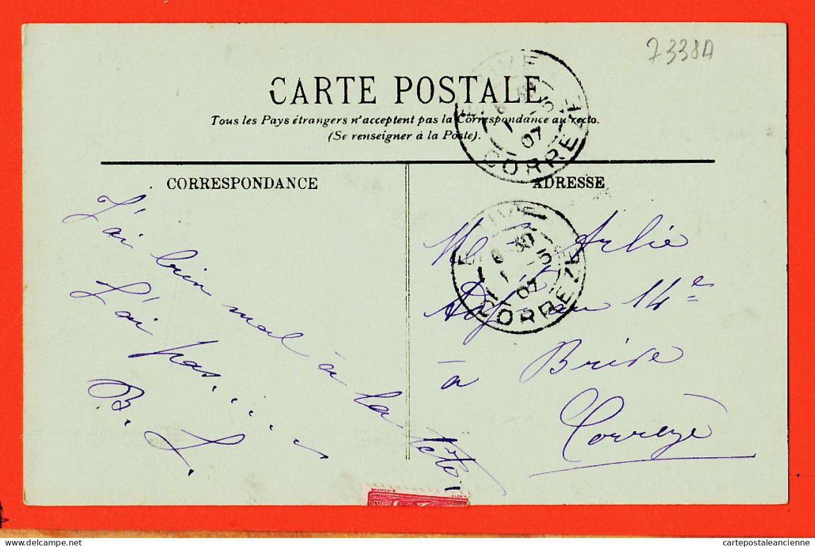 35526 / PARIS Vers La Place De LA CONCORDE 1907 à ARLIE 14e Regiment Infanterie Ligne Brive LEVY  710 - La Seine Et Ses Bords
