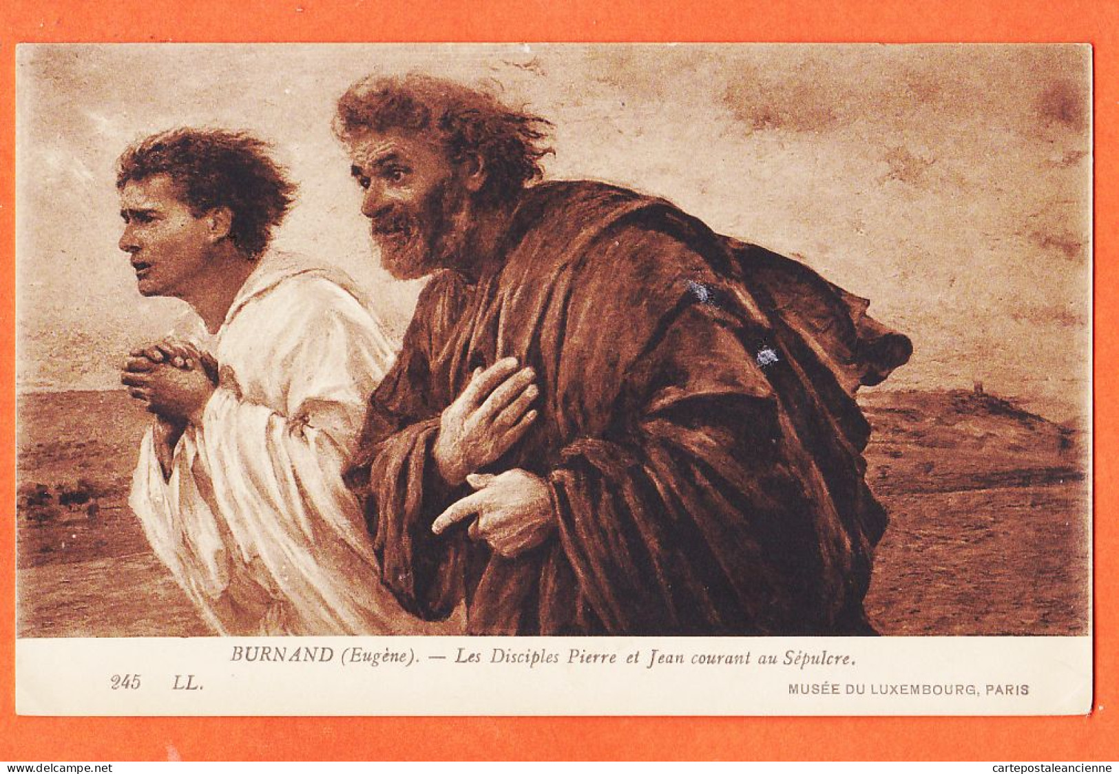35544 / Eugène BURNAND Les Disciples PIERRE Et JEAN Courant Au Sepulcre PARIS Musée Du LUXEMBOURG 1910s LEVY 245 - Peintures & Tableaux