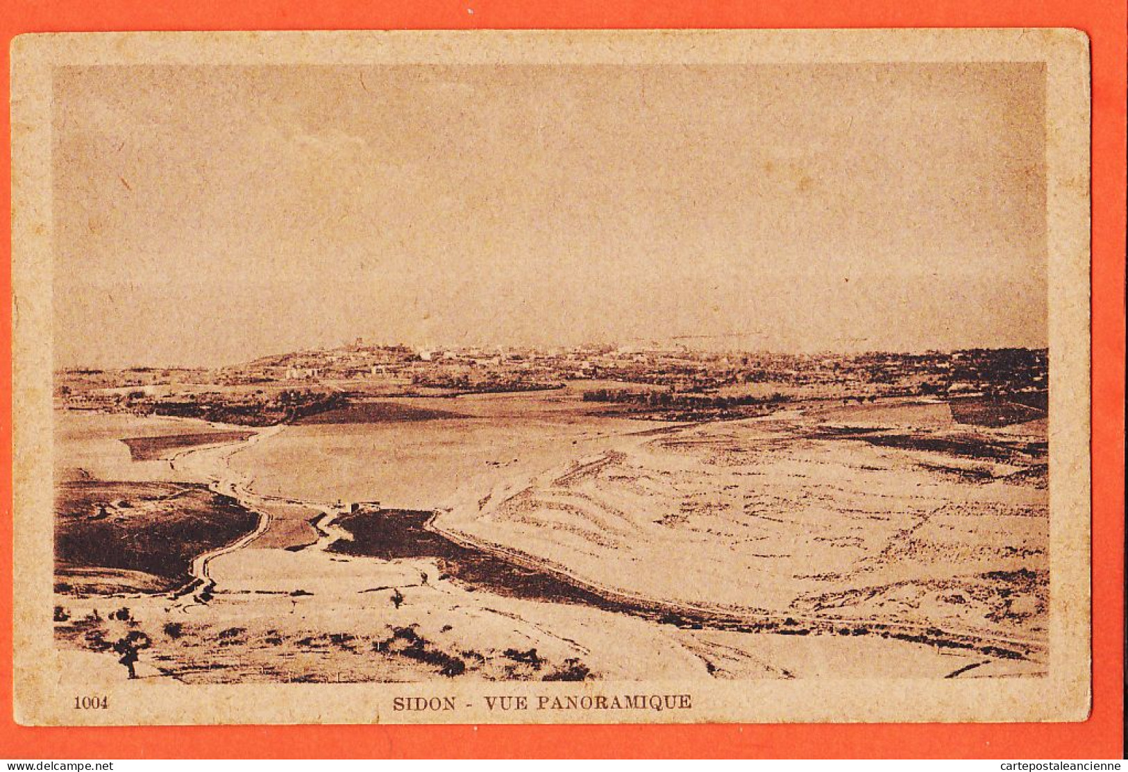 35554 / Peu Commun SIDON Liban Vue Panoramique 1910s SARRAFIAN Bros. Beirut Syria - Liban