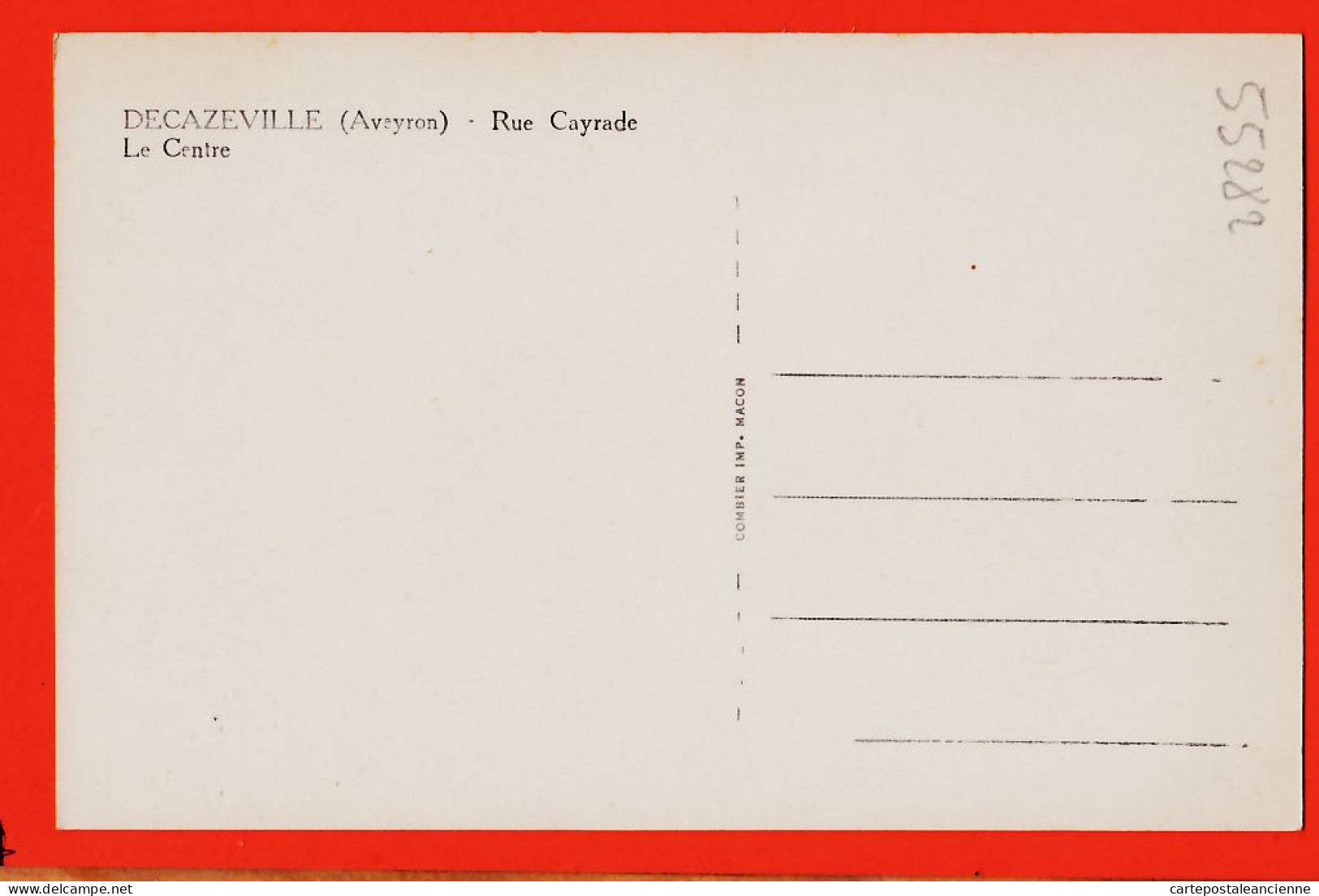35883 / DECAZEVILLE 12-Aveyron Depot Central LE MATIN Rue CAYRADE Le Centre 1920s COMBIER - Decazeville