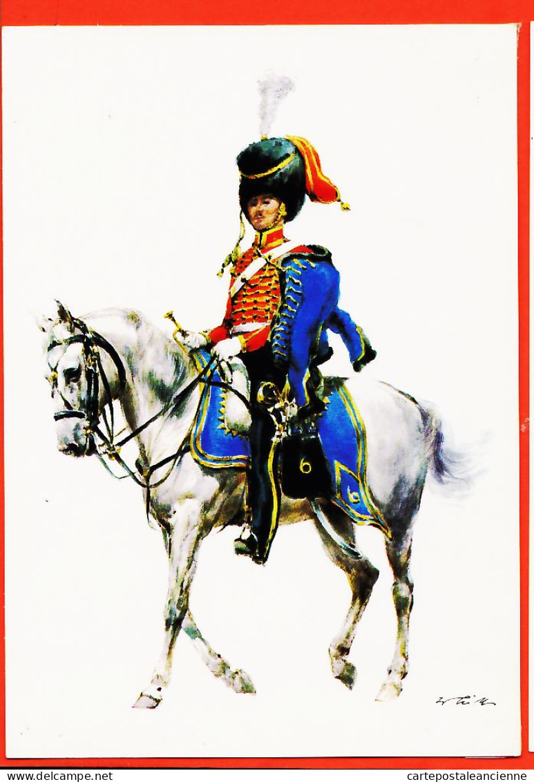 35918 / Nederlandsche Kavalerie Husaren-Regiment Trompeter Königreich NIEDERLANDE 1823 Kingdom NETHERLANDS TRITT 19085 - Uniformes