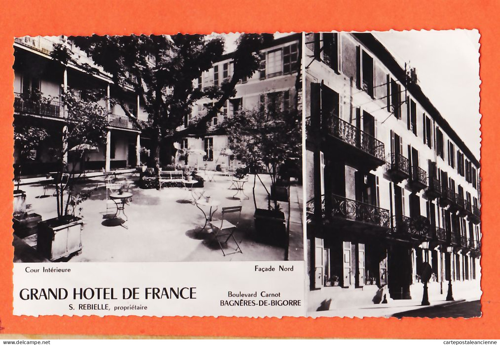 35841 / Peu Commun BAGNERES-de-BIGORRE (65) Grand Hotel FRANCE Propriétaire REBIELLE 2 Vues Cppub 1950s Photo-Bromure - Bagneres De Bigorre