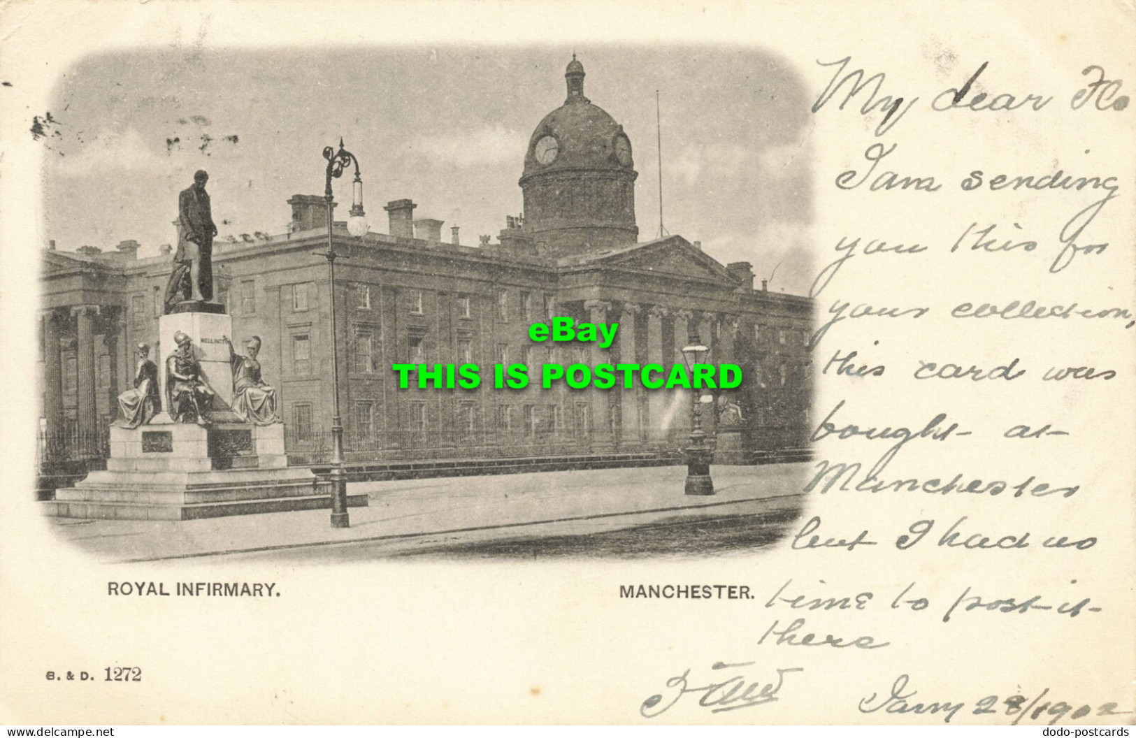 R587357 Royal Infirmary. Manchester. B. And D. 1272. 1902 - Monde