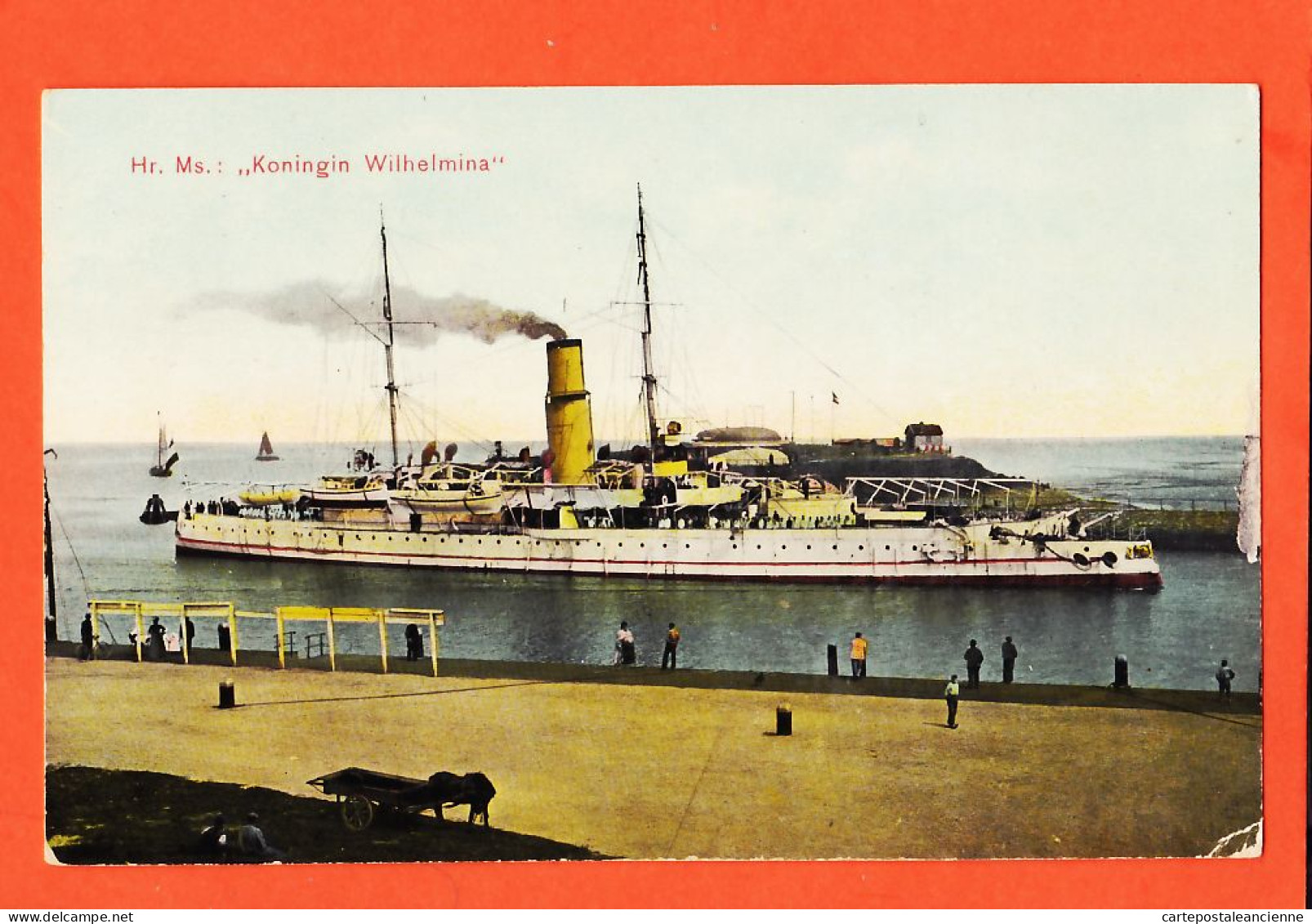 35911 / Hr Ms Koningin WILHELMINA Koninklijke Nederlandse Marine Croiseur Néerlandais 1900s S.J PRINS Kruisweg 175/6 - Krieg