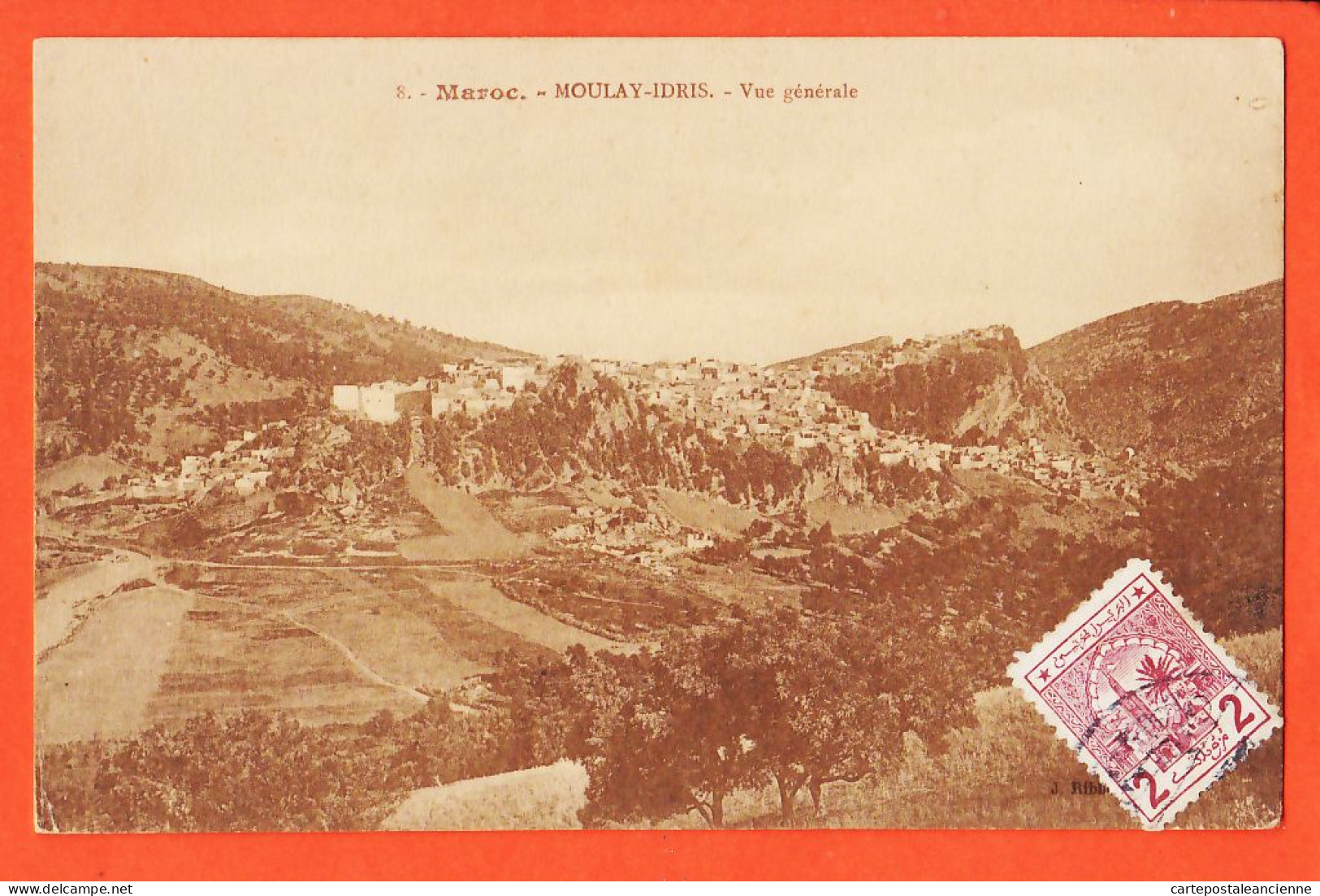 35877 / Peu Commun MOULAY-IDRIS Maroc Vue Générale 1912 à Laurent JENNY Grande Rue L'Isle Sur Le Doubs - Autres & Non Classés