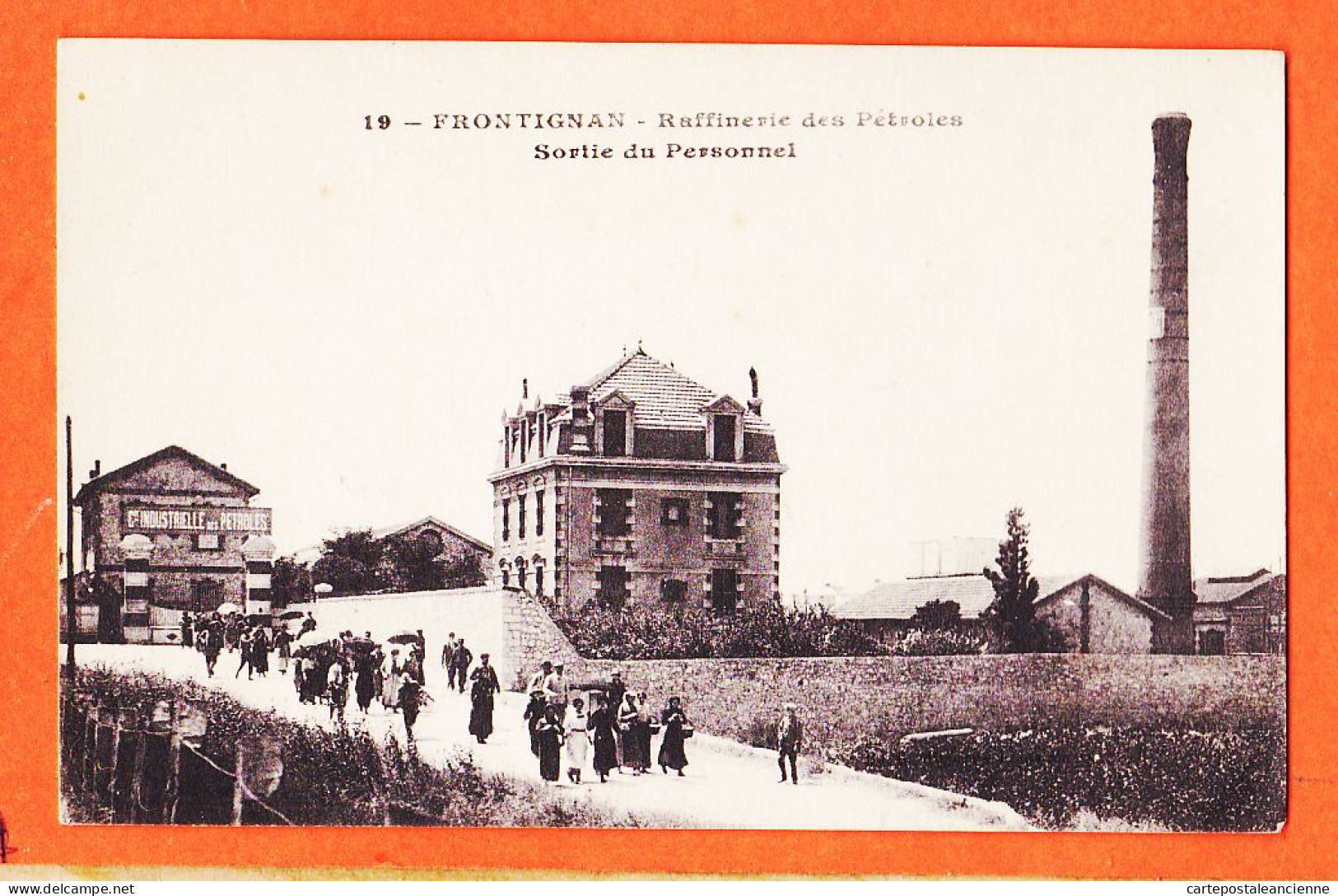 35826 / FRONTIGNAN 34-Hérault Raffinerie Des Pétroles Sortie Du Personnel 1916 à Marius BOUTET 126e Territorial - Frontignan