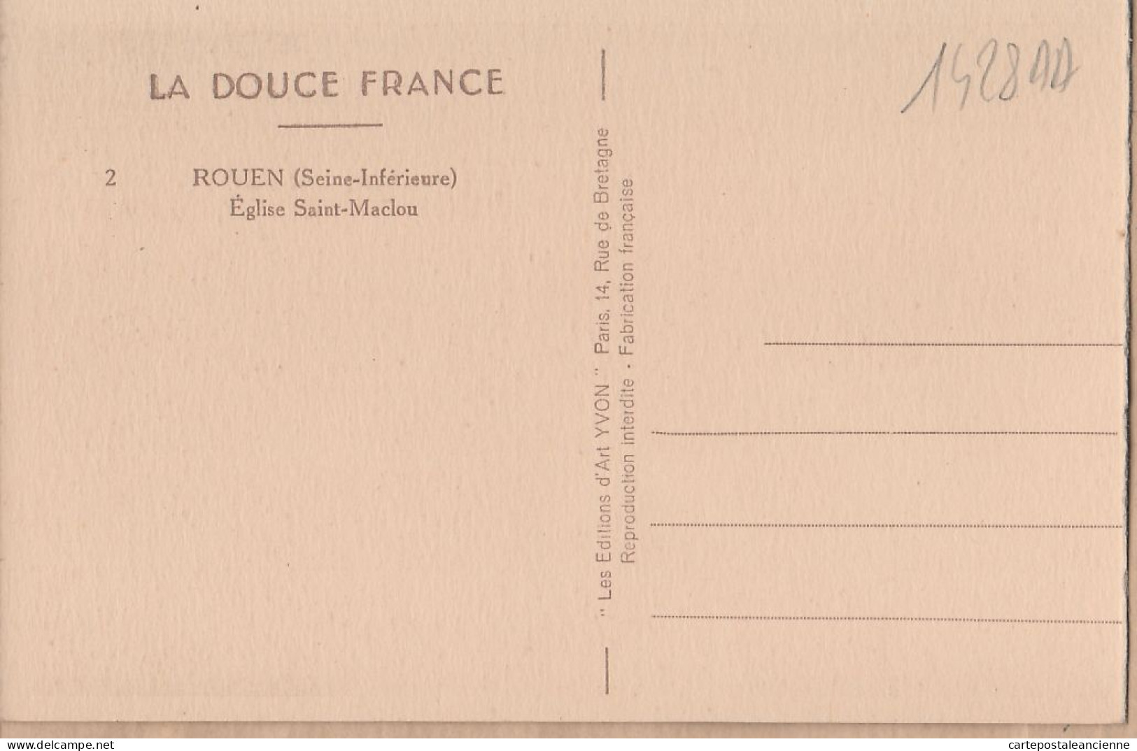35635 / ROUEN 76-Seine Maritime Eglise SAINT-MACLOU St Façade Parvis 1920s  DOUCE FRANCE YVON N° 2 - Rouen
