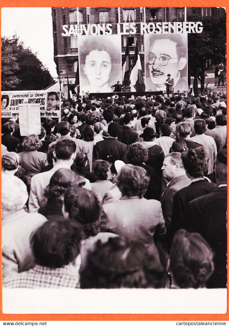 35690 / Rare PARIS Place NATION Manifestation 17-06-1953 Exécution Julius Ethel SAUVONS Les ROSENBERG-Anti-Communisme - Célébrités