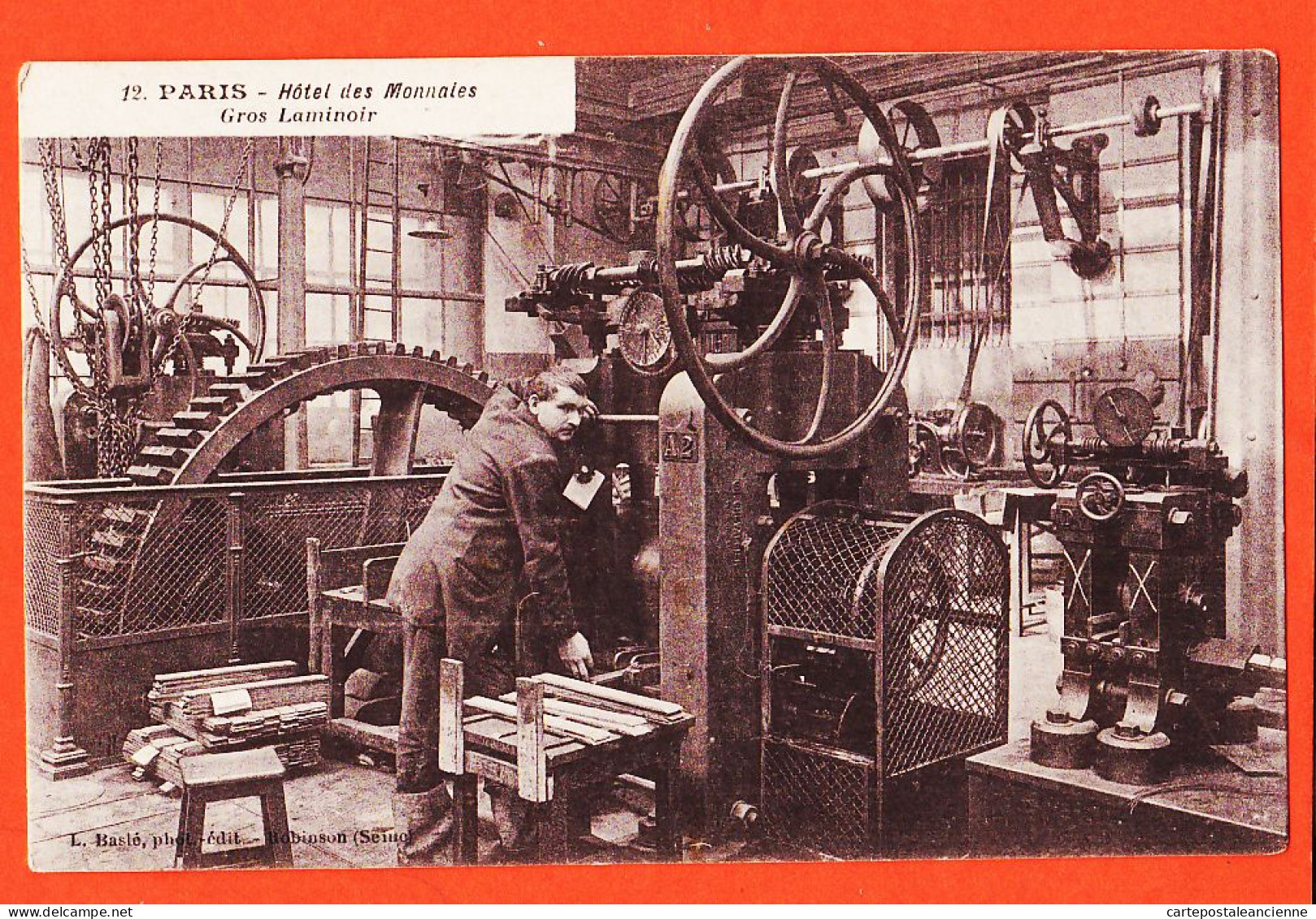35694 / PARIS VI Hotel Des MONNAIES Quai De CONTI Gros Laminoir Machine-Outil 1910s Photo-Editeur BASTE Robinson 12 - Arrondissement: 06