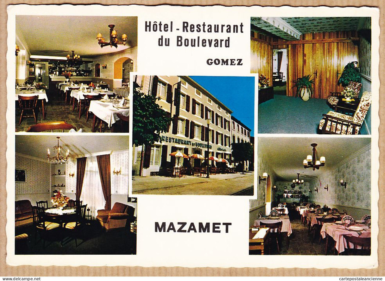 35726 / MAZAMET Tarn Hotel-Restaurant Du BOULEVARD Propriétaire GOMEZ Spécialité Espagnoles 1960s -Photo Marcel PORTE - Mazamet