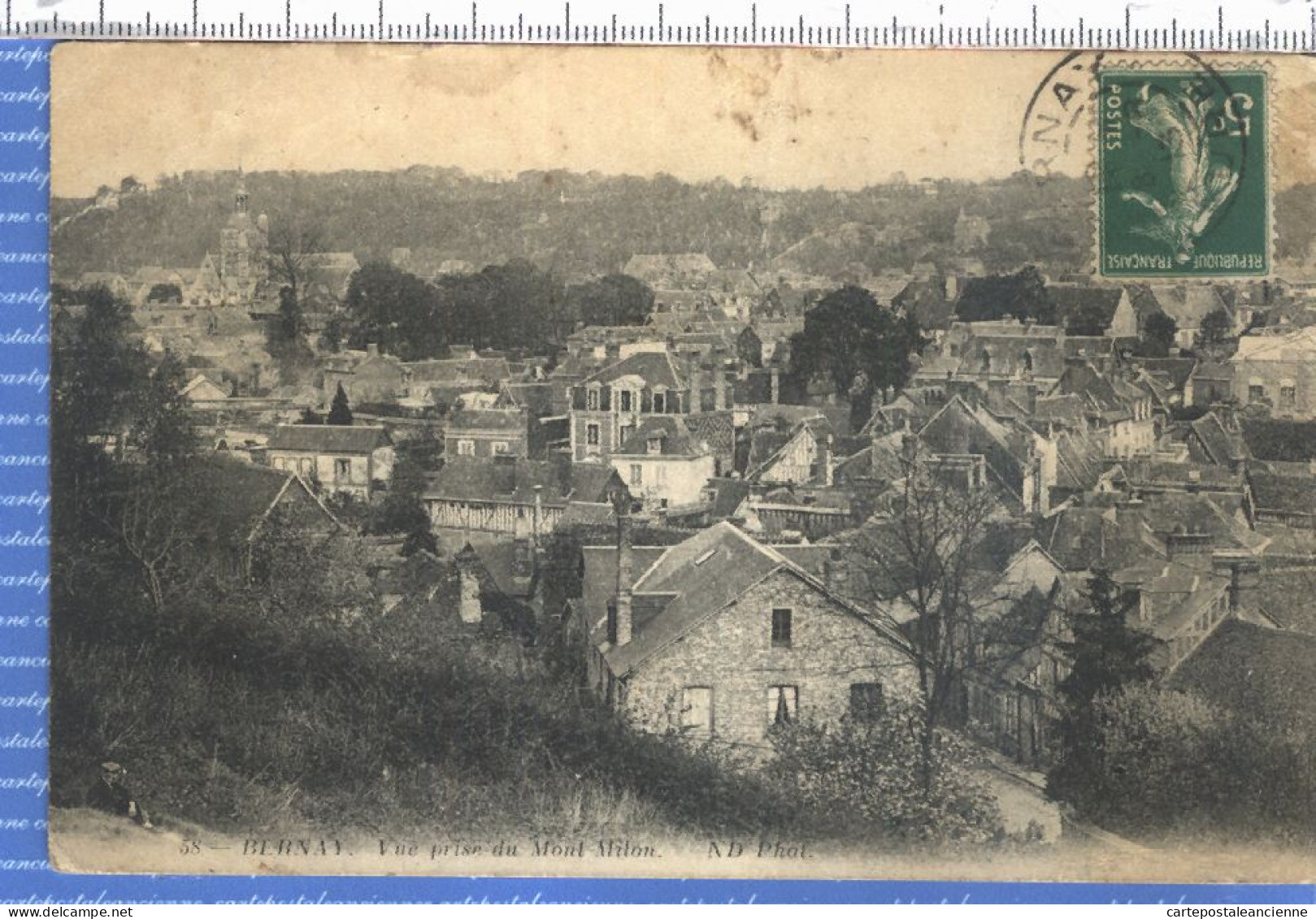 35955 / BERNAY Eure 1900s Quartier De La Ville Prise Du Mont MILON - NEURDEIN 58 - Bernay