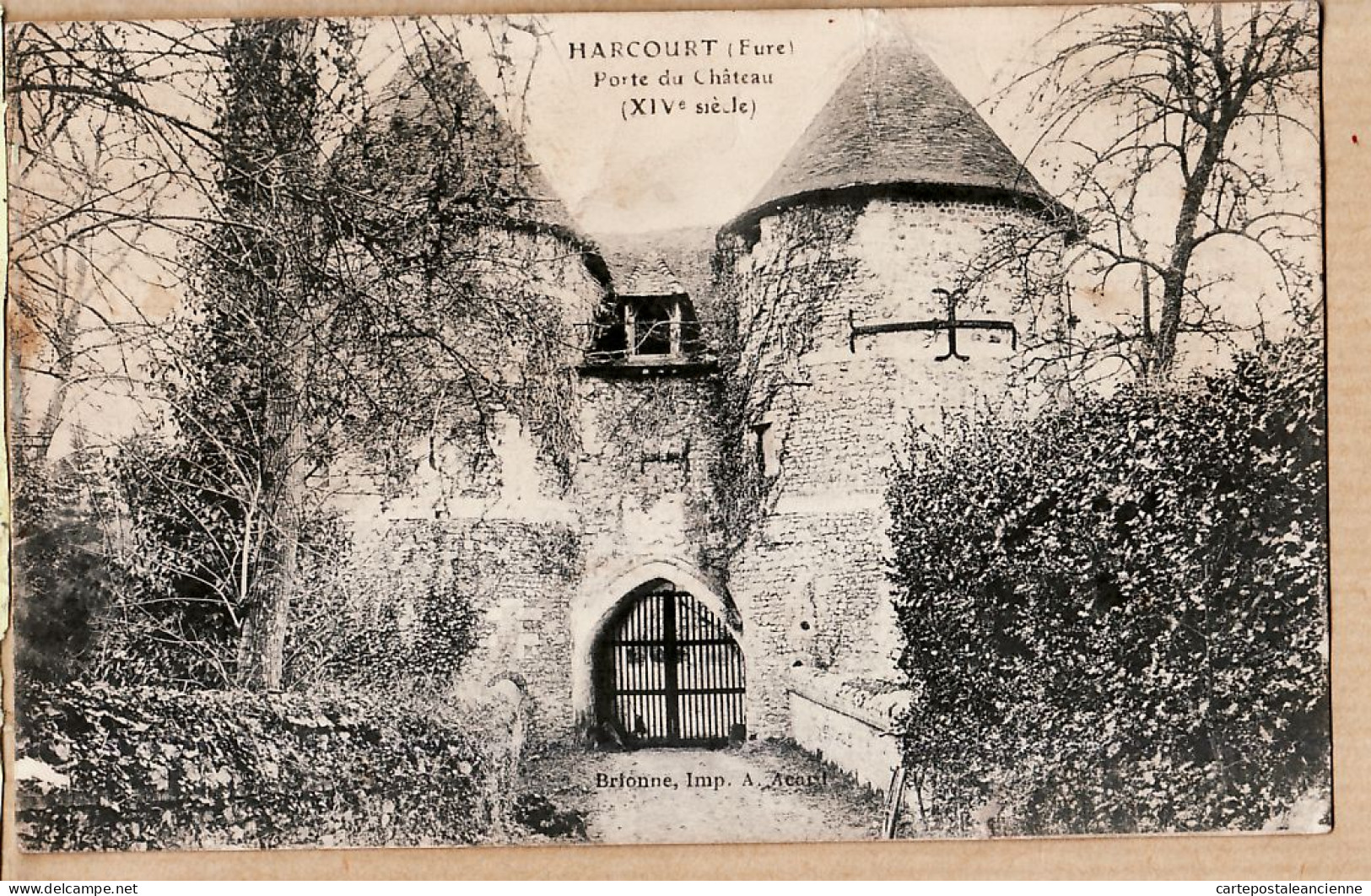 35956 / HARCOURT Eure Porte Du Château XIVe Siècle 1910s à SERMAIZE 39 Route Villiers Plant Champigny - BRIONNE  - Harcourt