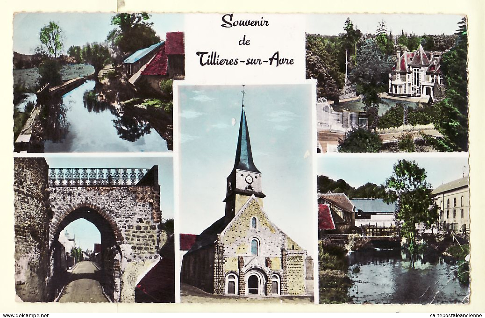 35952 / TILLIERES Sur AVRE Eure Moulin Chateau Guillerie Eglise Multivues (5) CPSM 1950s -ESTEL LAVELLE 20612 - Tillières-sur-Avre