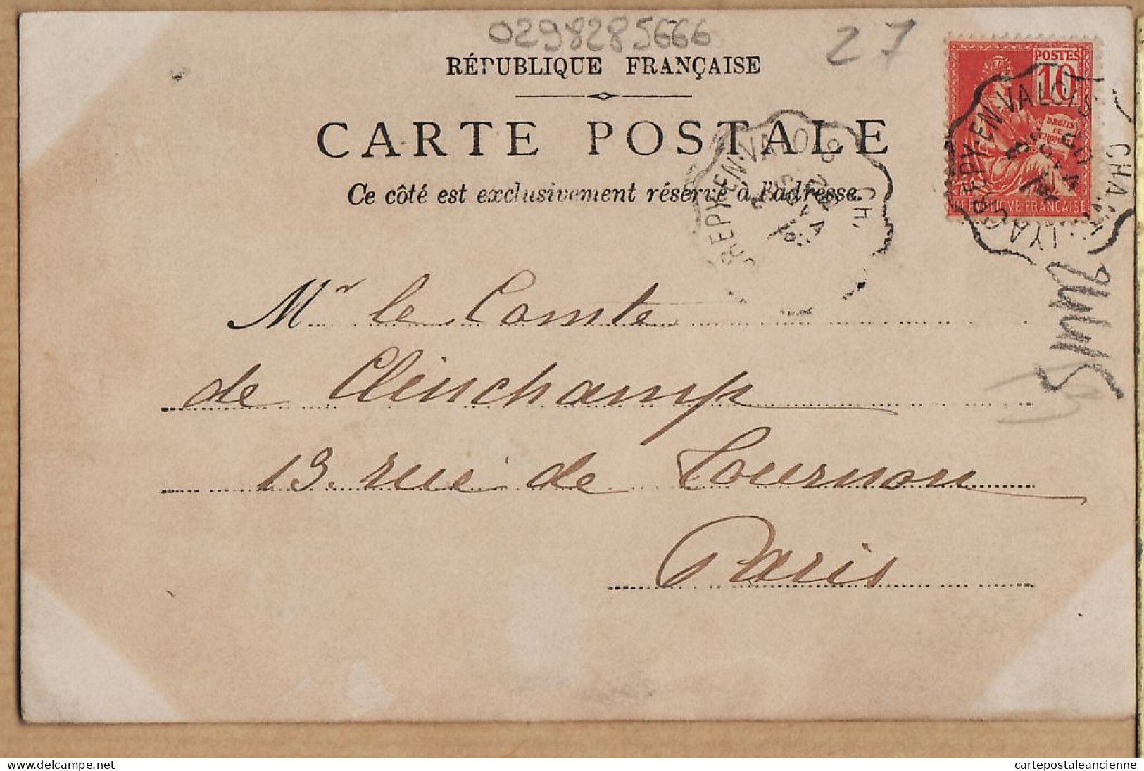 35967 / Saint ANDRE De EURE Carte-Photo Chateau JERSEY 1902 à Comte CHINCHAMP 13 Rue De Tournon Paris Peu Commun - Sonstige & Ohne Zuordnung