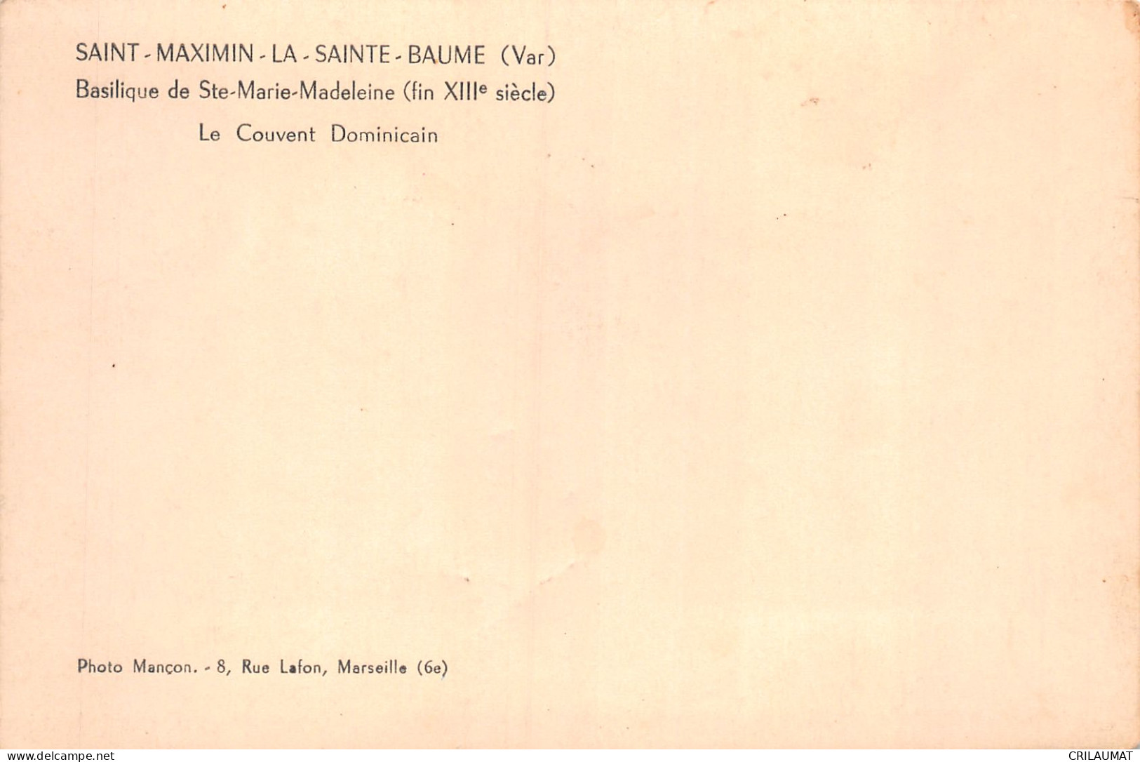 83-SAINT MAXIMIN LA SAINTE BAUME-N°T5167-E/0201 - Saint-Maximin-la-Sainte-Baume