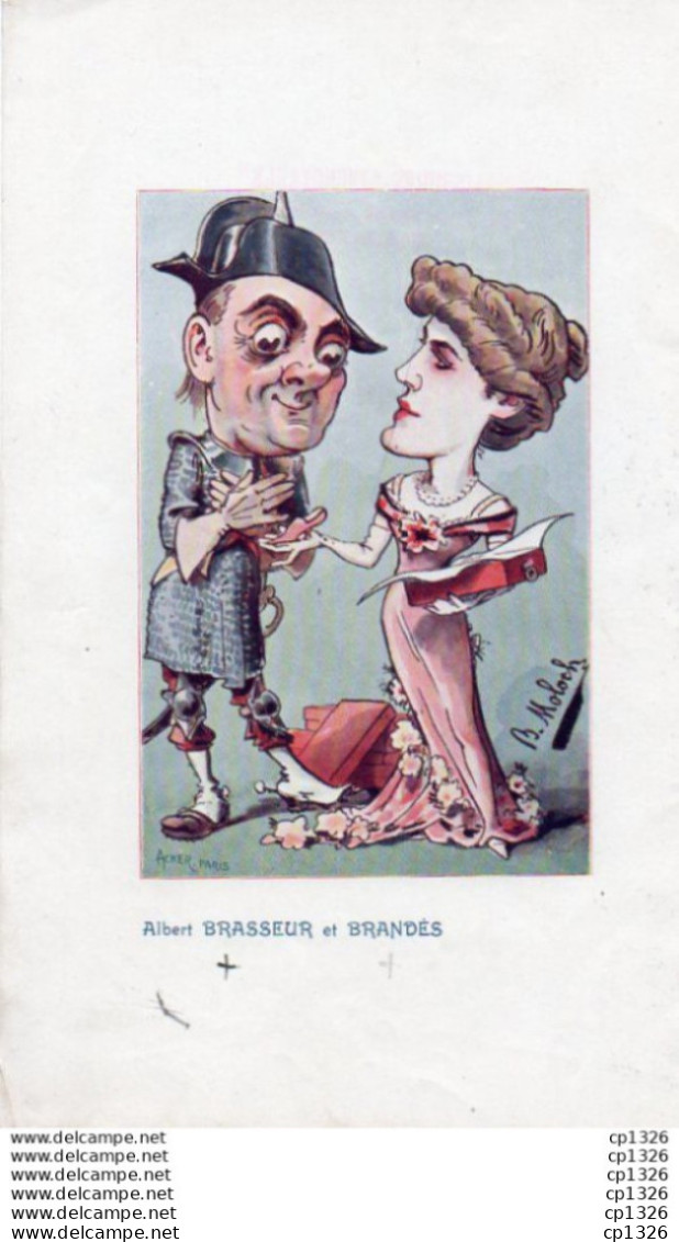 3V3Bv   Illustrateur B. Moloch Estampe Chaussures Incroyable Caricature Humour Albert Brasseur Et Brandés Napoléon - Prints & Engravings