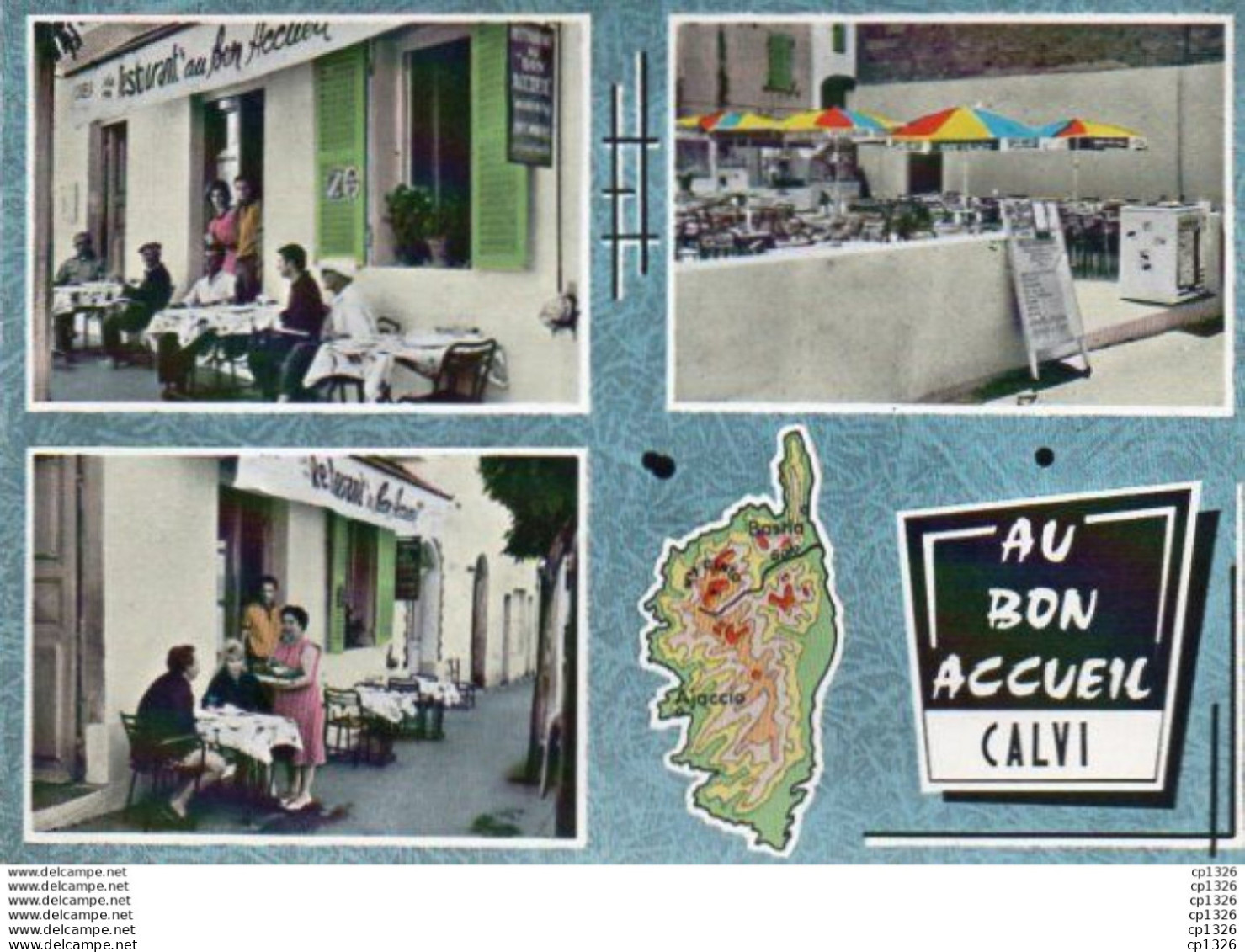 3V4Ch   20B Calvi Restaurant "Au Bon Accueil Mutivues - Calvi