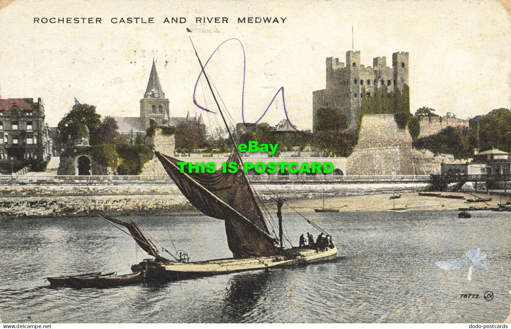 R587409 Rochester Castle And River Medway. 78772. Valentines. Aurochrome Series - Monde