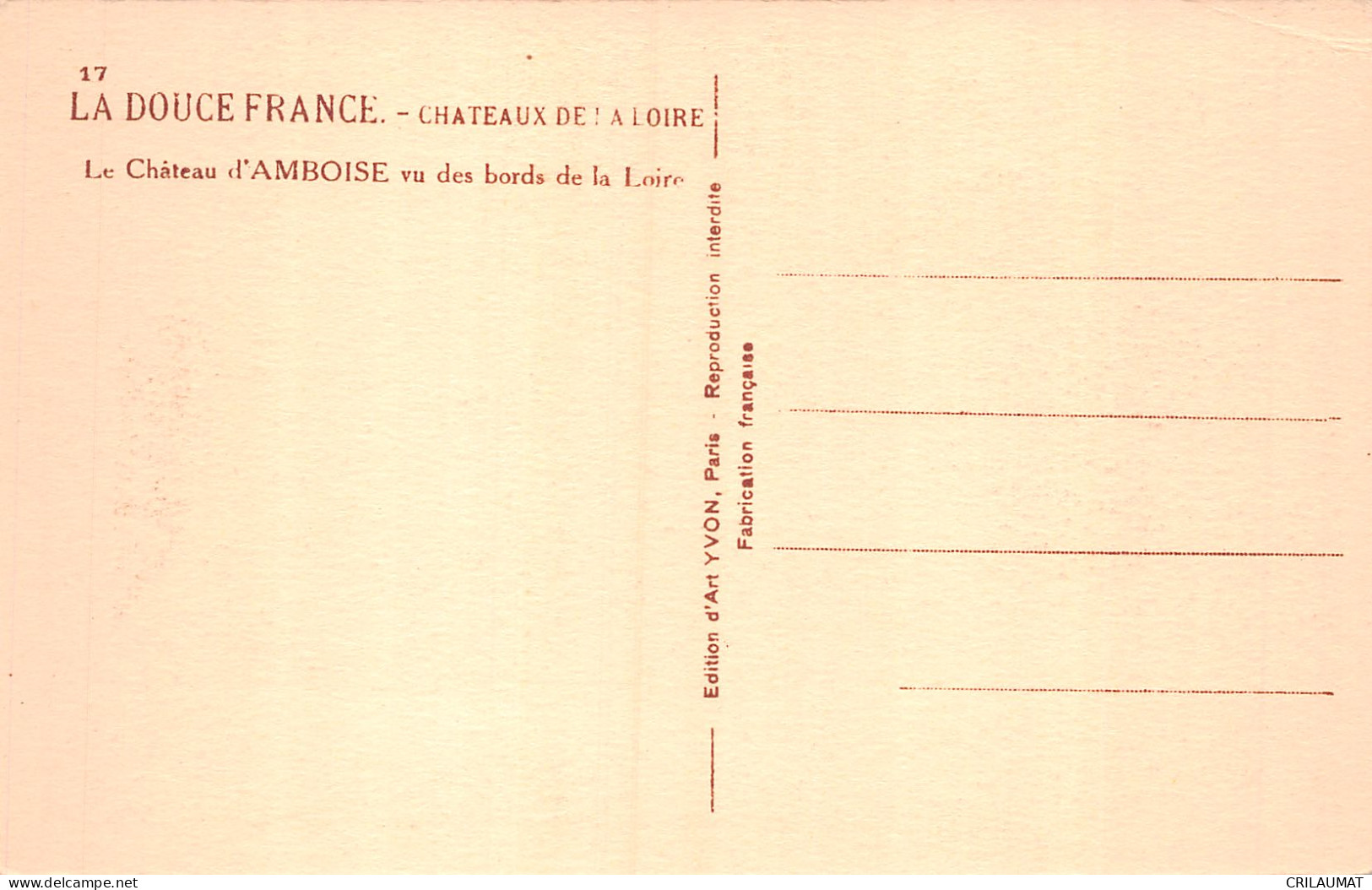 37-AMBOISE LE CHÂTEAU-N°T5168-B/0101 - Amboise