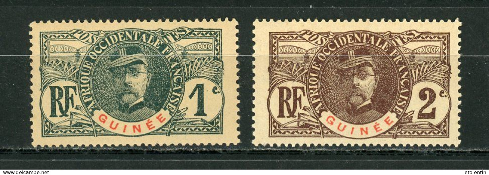 GUINÉE (RF) - FAIDHERBE  - N°Yt  33+34* - Unused Stamps