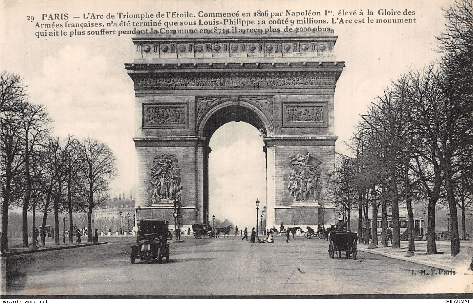 75-PARIS L ARC DE TRIOMPHE-N°T5168-C/0363 - Arc De Triomphe