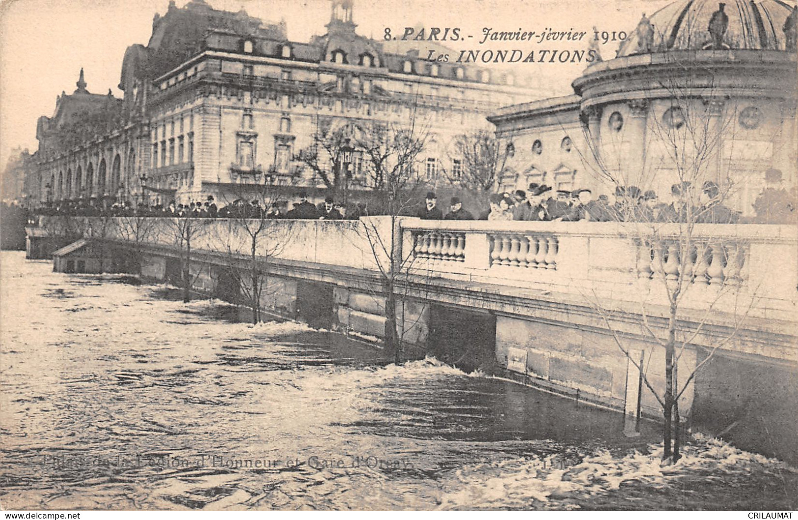 75-PARIS INONDATIONS 1910 GARE D ORSAY-N°T5168-C/0315 - De Overstroming Van 1910