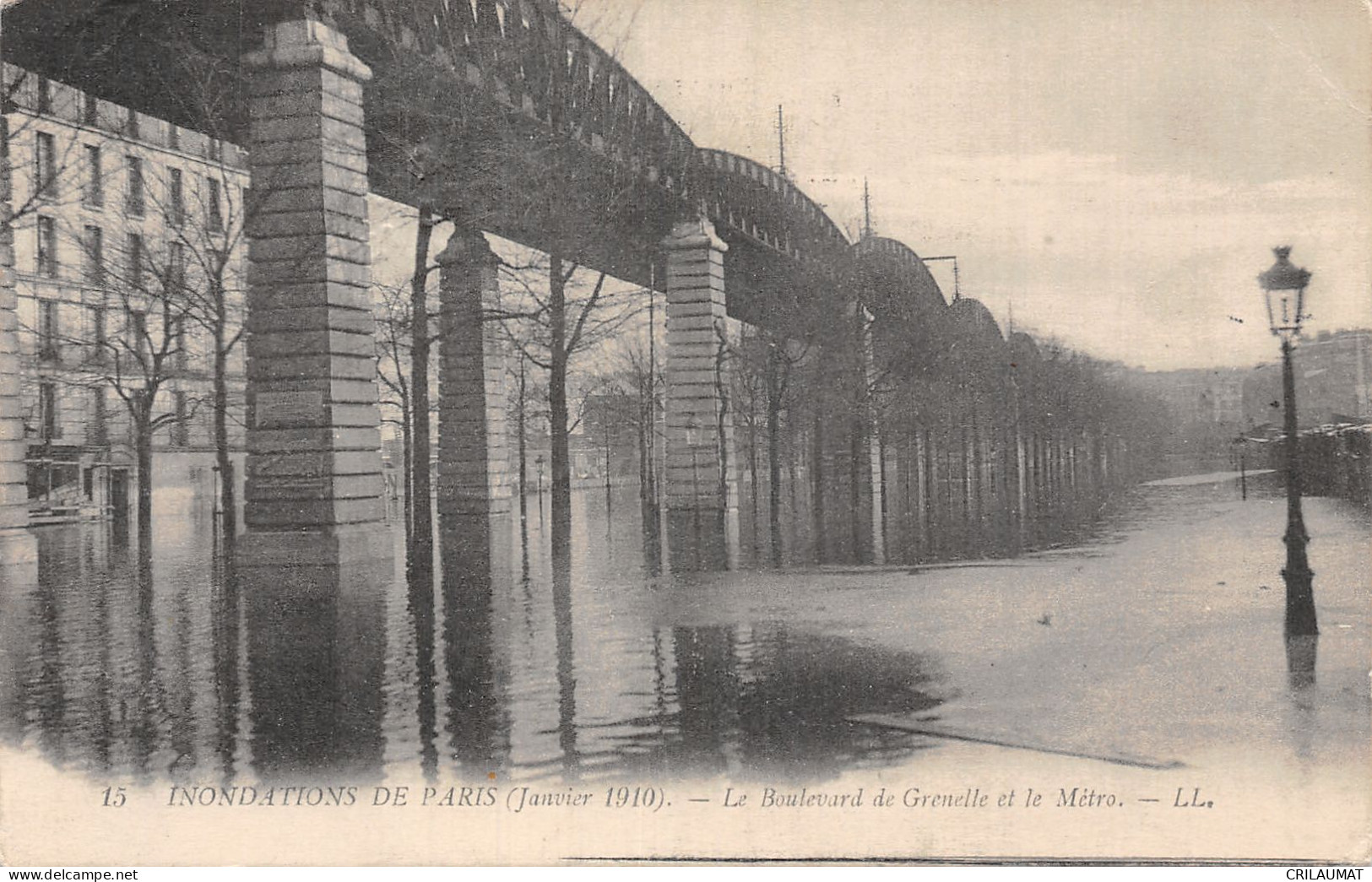 75-PARIS INONDATIONS 1910 LE BOULEVARD DE GRENELLE ET LE METRO-N°T5168-G/0365 - Paris Flood, 1910