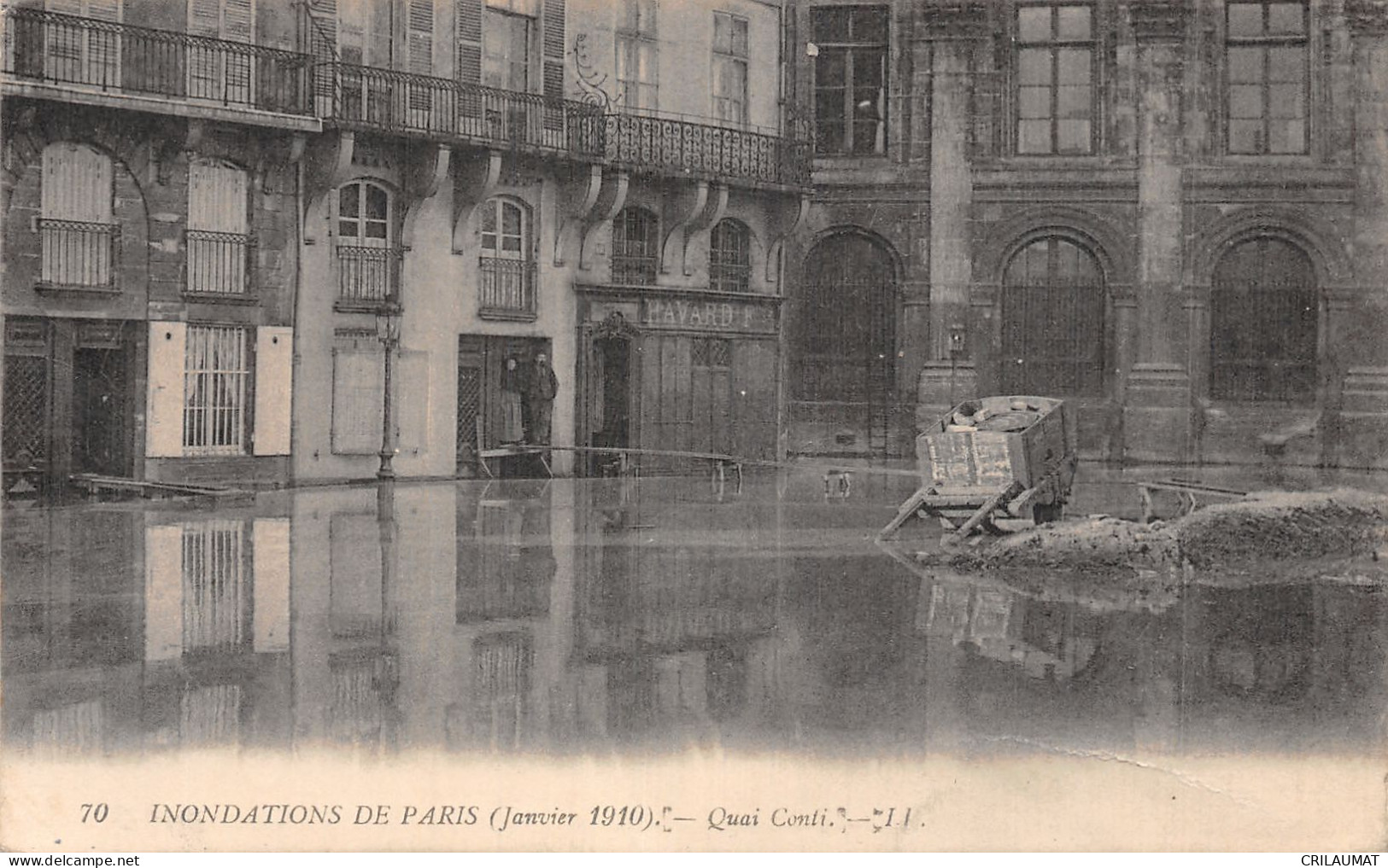 75-PARIS INONDATIONS 1910 QUAI CONTI-N°T5168-G/0361 - Inondations De 1910