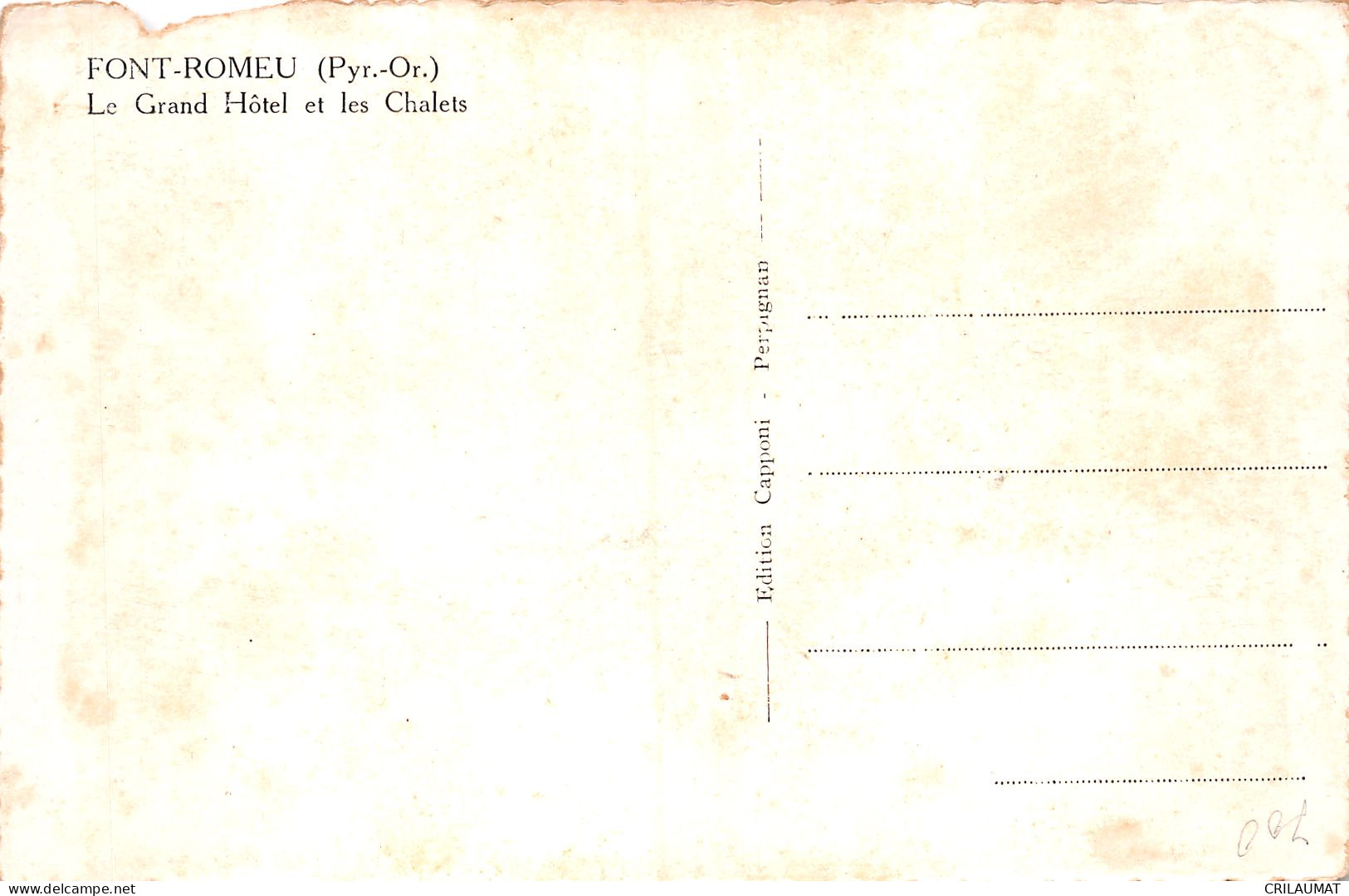 66-FONT ROMEU-N°T5168-G/0237 - Sonstige & Ohne Zuordnung