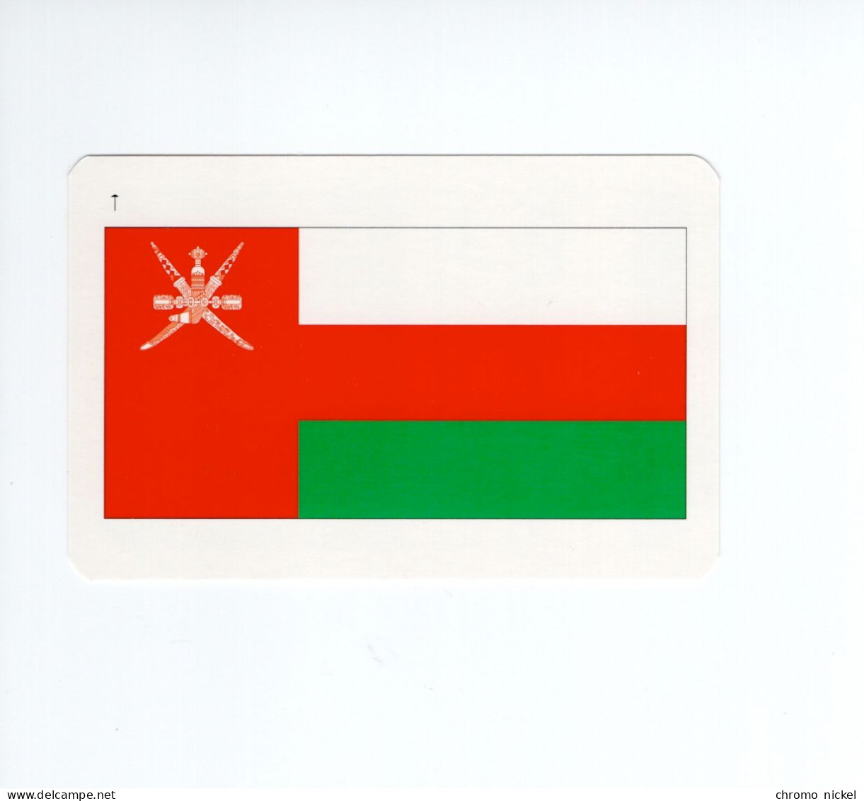 Chromo/carte Plastifiée Moderne OMAN Mascate Asie Asia Drapeau Flag Plan Map 90 X 58 Mm RRR TB - Sonstige & Ohne Zuordnung