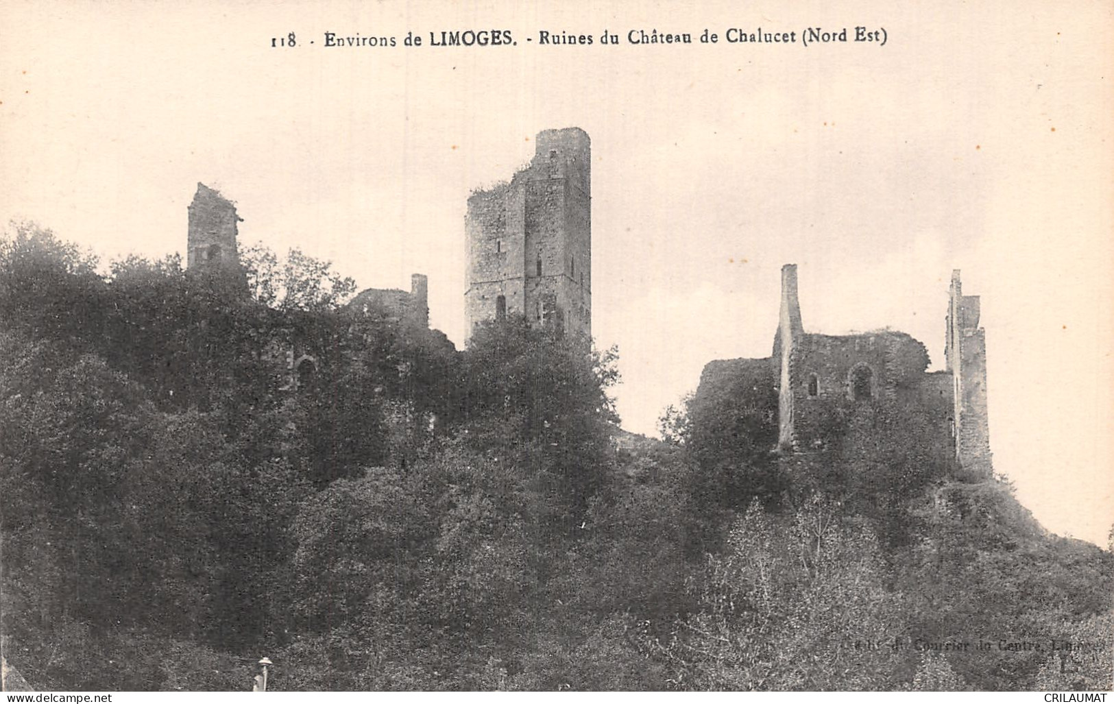 87-RUINES DU CHÂTEAU DE CHALUCET-N°T5168-F/0345 - Autres & Non Classés