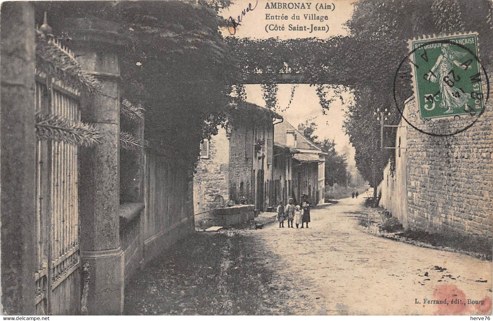AMBRONAY - Entrée Du Village (côté Saint Jean) - 1913 - Non Classés