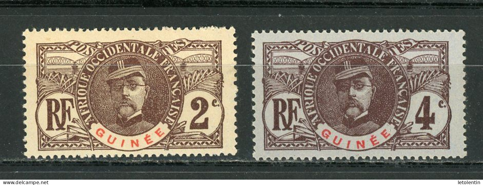 GUINÉE (RF) - FAIDHERBE  - N°Yt  34+35** - Unused Stamps