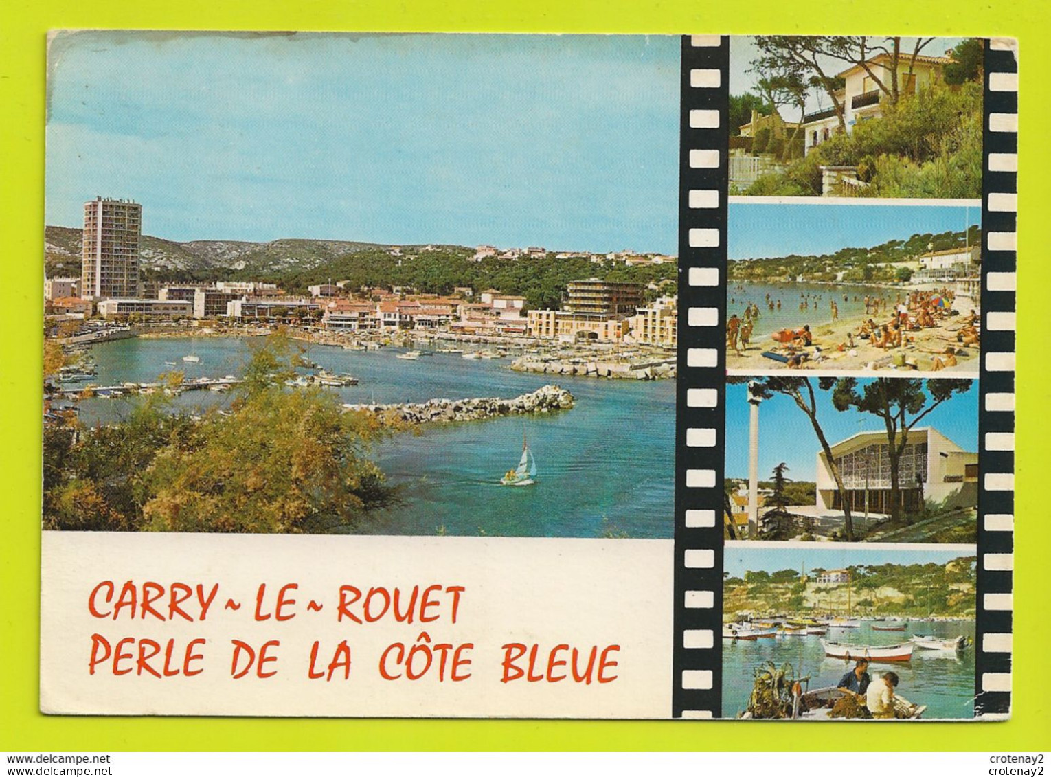 13 CARRY LE ROUET Perle De La Côte Bleue En 5 Vues N°4172 Plage Baignade Bateaux Pêche Pêcheurs En 1973 - Carry-le-Rouet