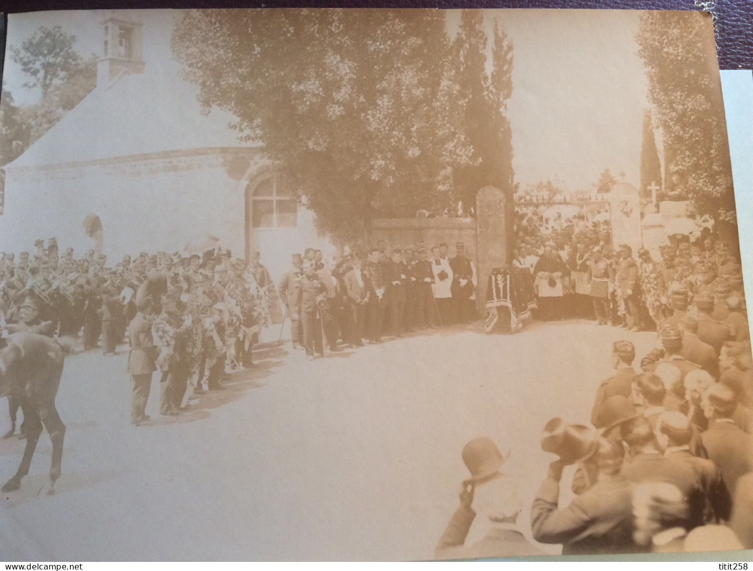 Rare Photos Funérailles Militaire Sénateur Maire Quimper Bretagne Finistére Cathédrale Corentin Cimetiére St Marc 1903 - Lieux