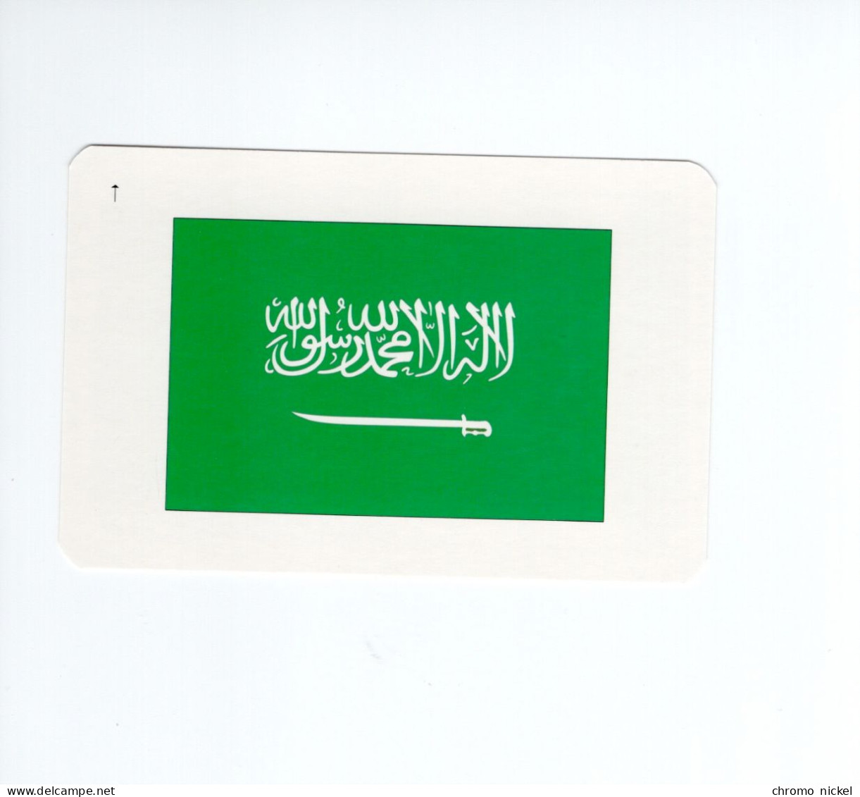 Chromo/carte Plastifiée Moderne Arabie Saoudite Arabia Saudita Riyad Asie Asia Drapeau Flag Plan Map 90 X 58 Mm RRR TB - Sonstige & Ohne Zuordnung