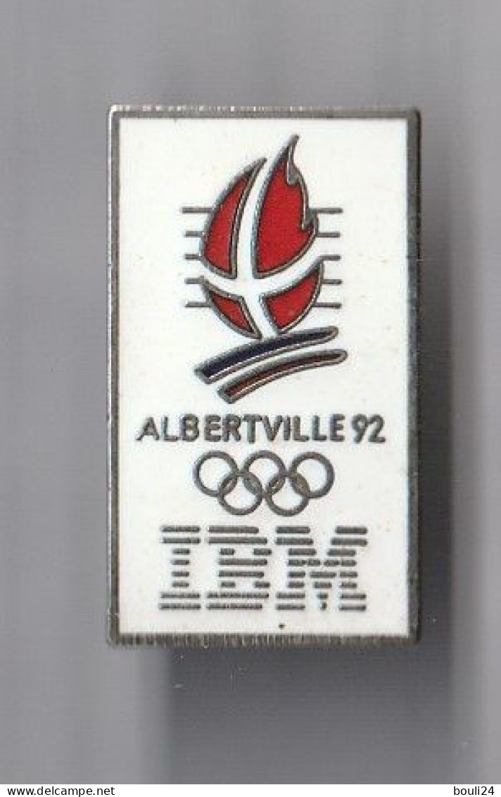 PIN'S THEMES JEUX OLYMPIQUES ALBERTVILLE SPONSOR IBM - Olympische Spiele