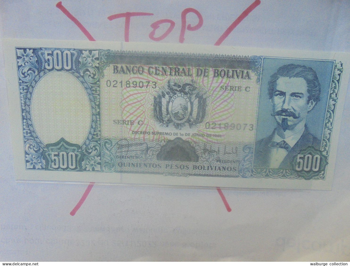 BOLIVIE 500 PESOS BOLIVIANOS 1981 Neuf (B.33) - Bolivie