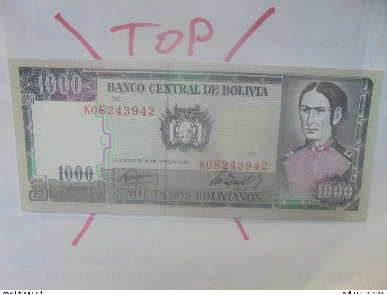 BOLIVIE 1000 PESOS BOLIVIANOS 1982 Neuf (B.33) - Bolivien