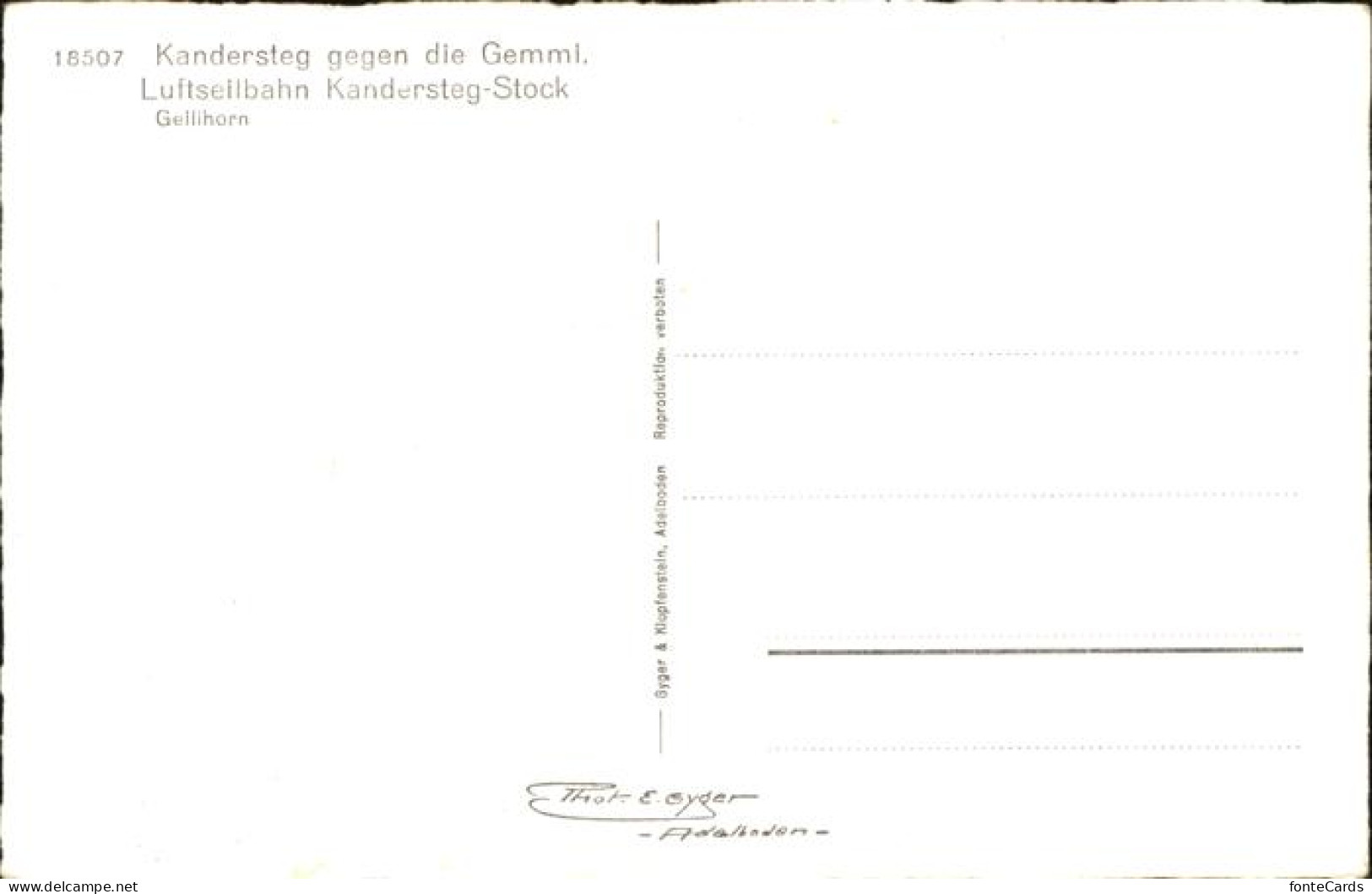 11195756 Kandersteg BE Luftseilbahn  Kandersteg - Other & Unclassified