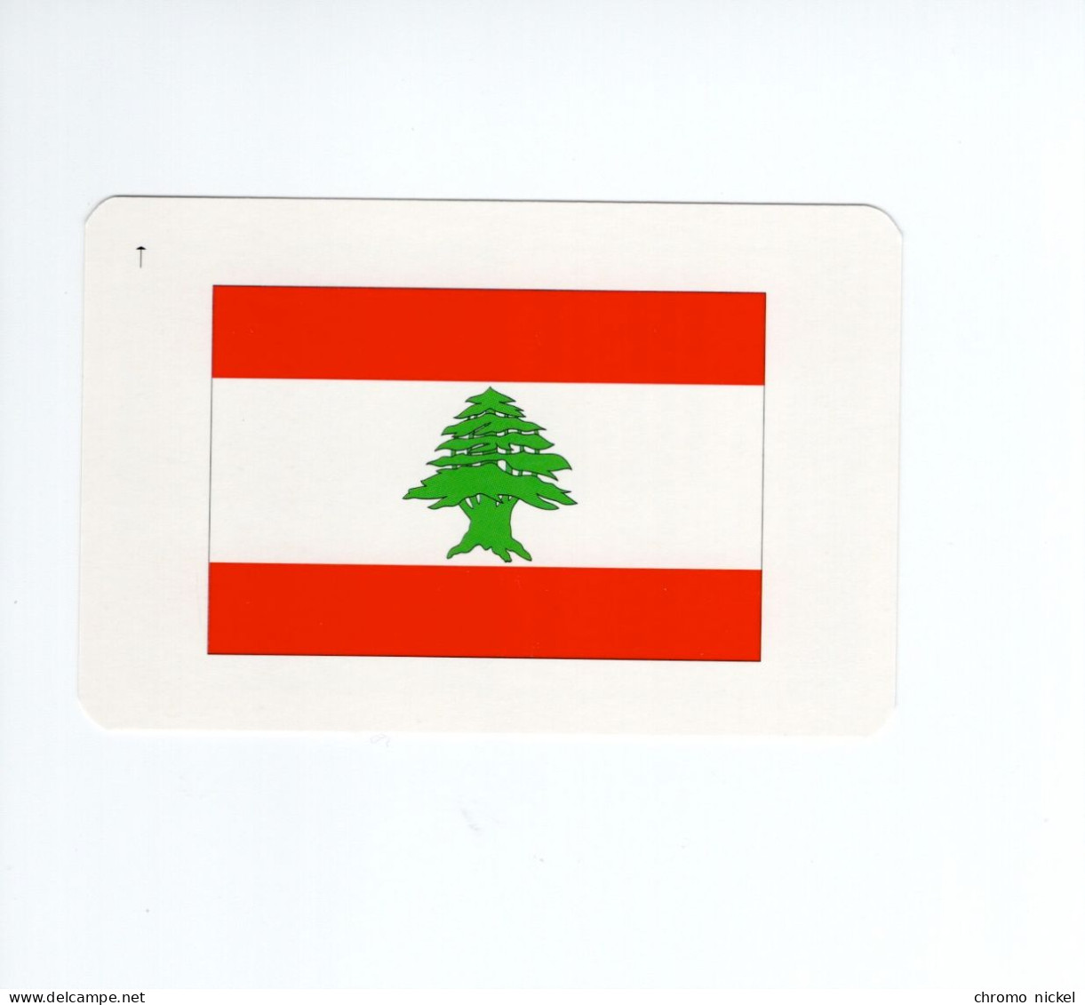 Chromo/carte Plastifiée Moderne LIBAN Lebanon Beyrouth Asie Asia Drapeau Flag Plan Map 90 X 58 Mm RRR TB - Autres & Non Classés