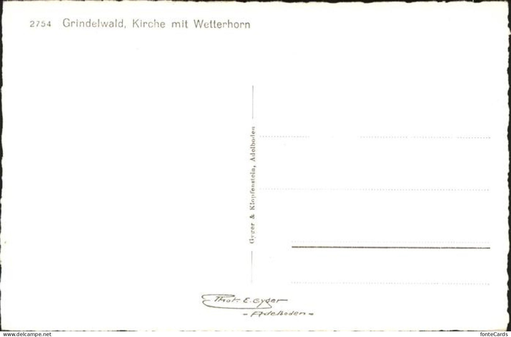 11195752 Grindelwald Kirche Wetterhorn Grindelwald - Other & Unclassified