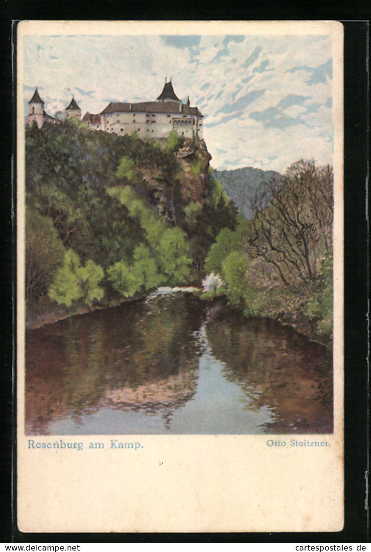 Künstler-AK Otto Stoitzner: Rosenburg Am Kamp, Flusslauf Am Schloss Rosenburg  - Other & Unclassified