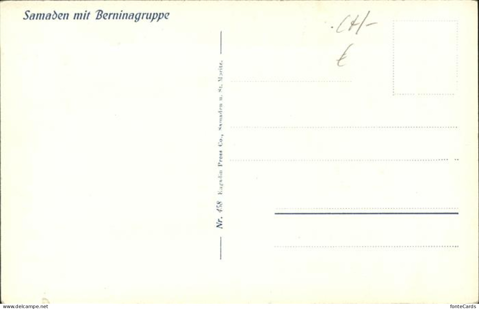 11195734 Samaden Berninagruppe Samedan  - Andere & Zonder Classificatie