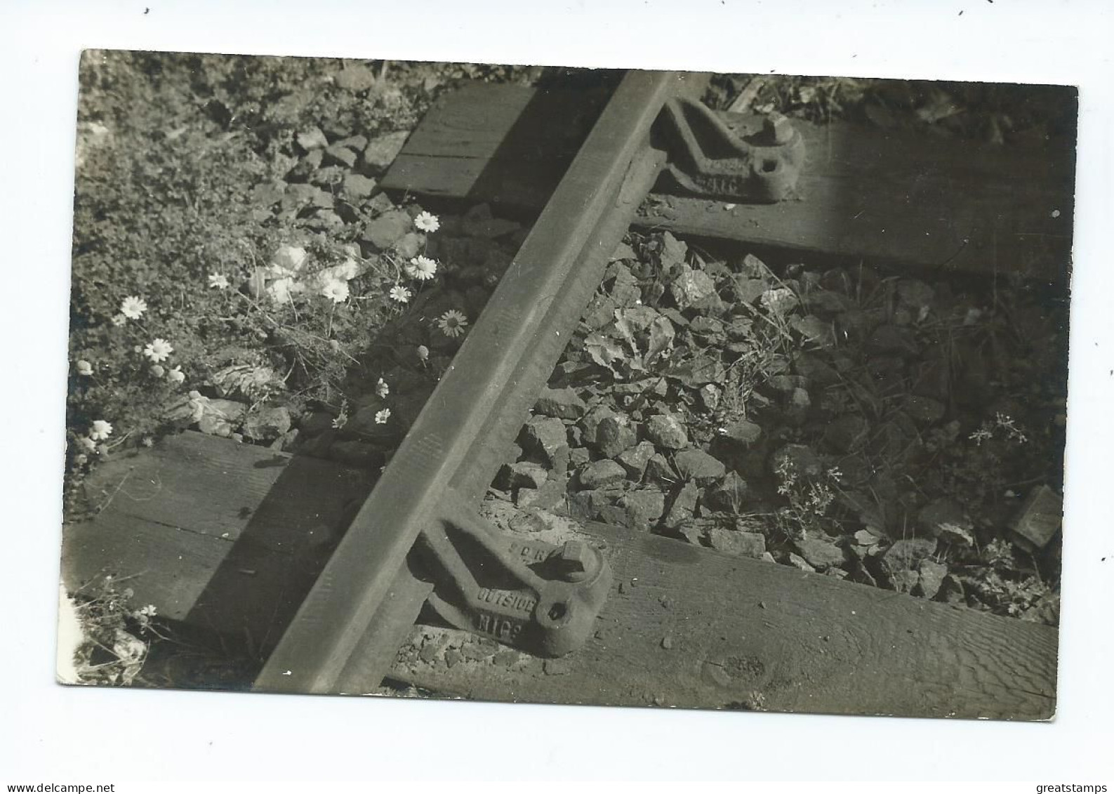Postcard   Railway Track And Chair Detail Rp Unknown Origin - Equipment
