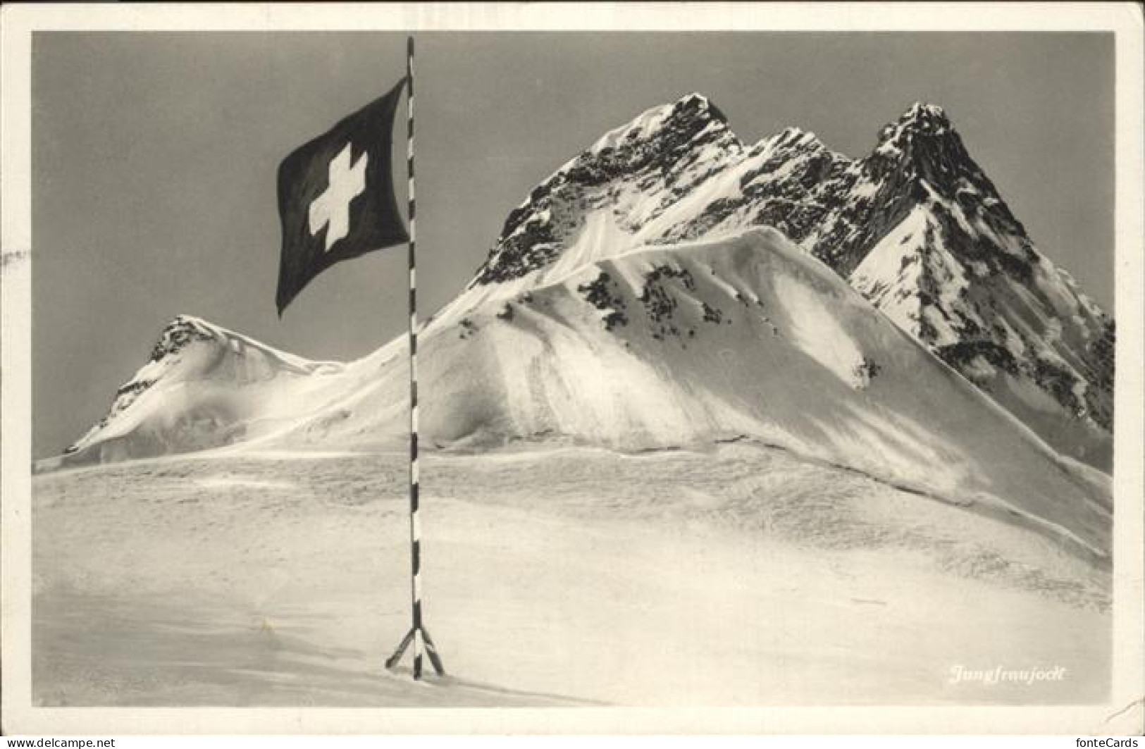 11195660 Jungfraujoch Fahne Jungfraujoch - Other & Unclassified