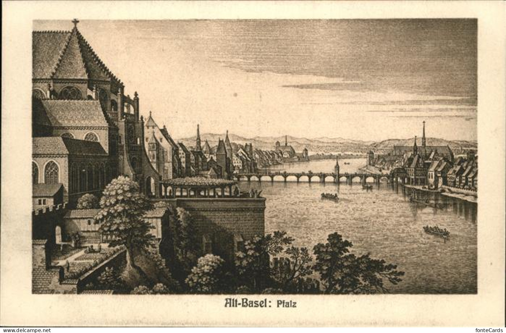 11195653 Basel BS Bruecke Schiff  Basel BS - Altri & Non Classificati