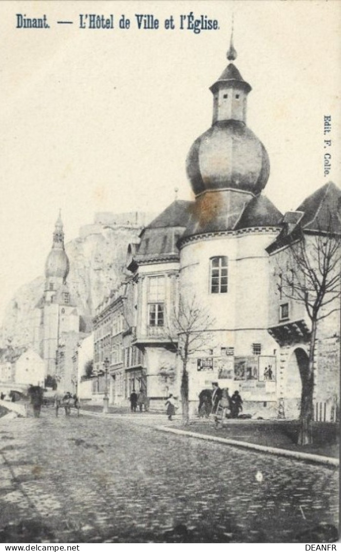 DINANT : L' Hôtel De Ville Et L' Eglise. Carte Impeccable. - Dinant