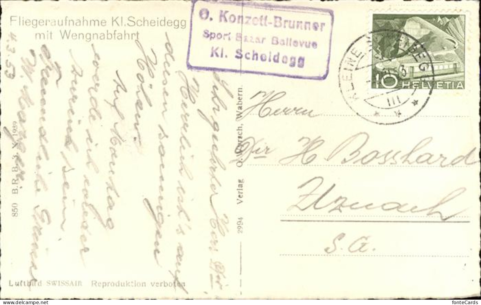 11195592 Kleine Scheidegg Interlaken Fliegeraufnahme  Kleine Scheidegg - Autres & Non Classés